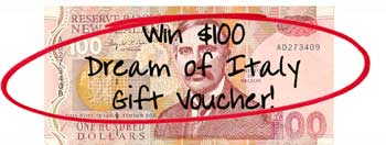 Win a $100 Gift Voucher from Dream of Italy